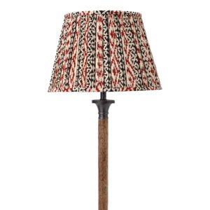 30cm straight empire softback lampshade in pink block printed cotton