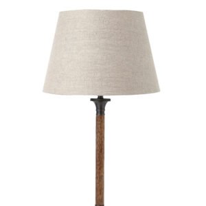35cm straight empire hardback lampshade in grey linen