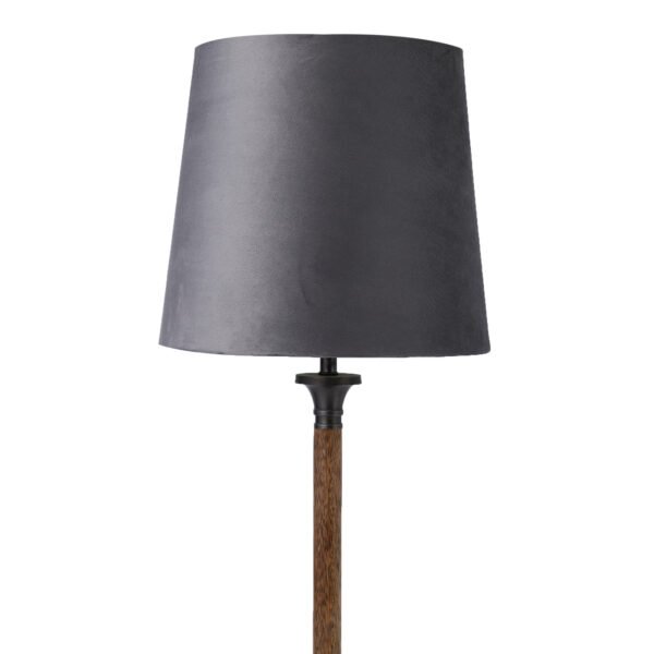 30cm tall hardback lampshade in grey velvet