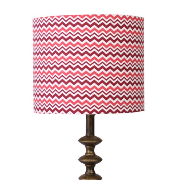 25cm drum hardback premium lampshade in raspberry chevrons