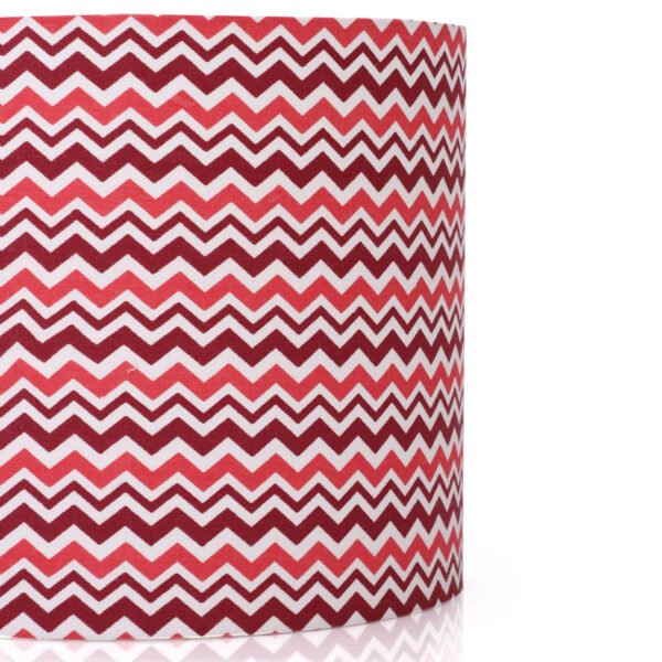 25cm drum hardback premium lampshade in raspberry chevrons - Image 4