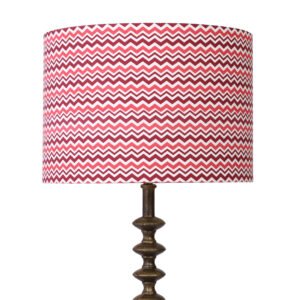 35cm drum convertible hardback premium lampshade in raspberry chevrons