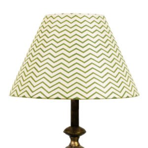 30cm empire hardback lampshade in block printed paper