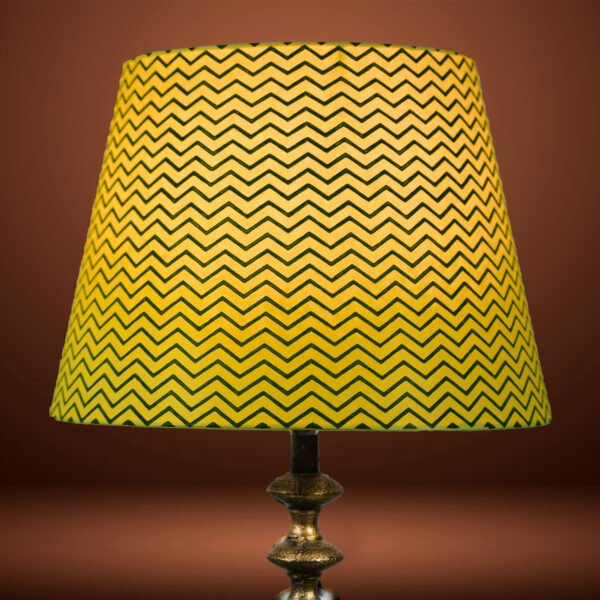 40cm straight empire hardback lampshade in block printed paper - Image 7