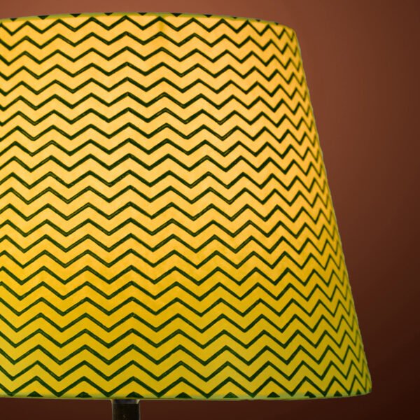 40cm straight empire hardback lampshade in block printed paper - Image 6