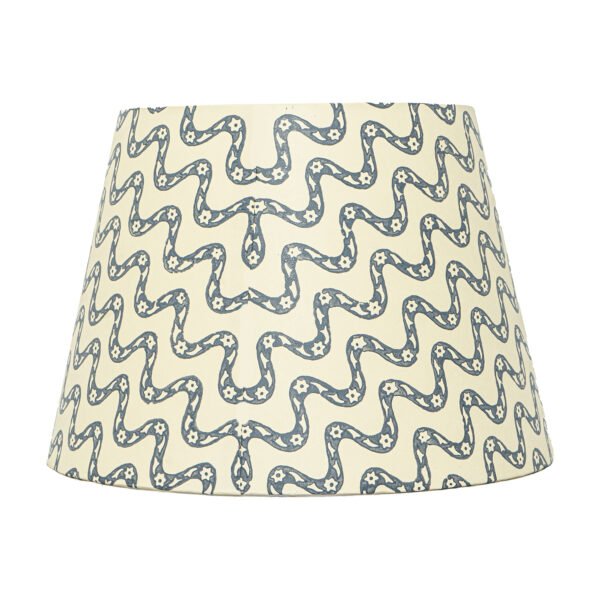 40cm straight empire hardback lampshade in block printed paper - Image 3