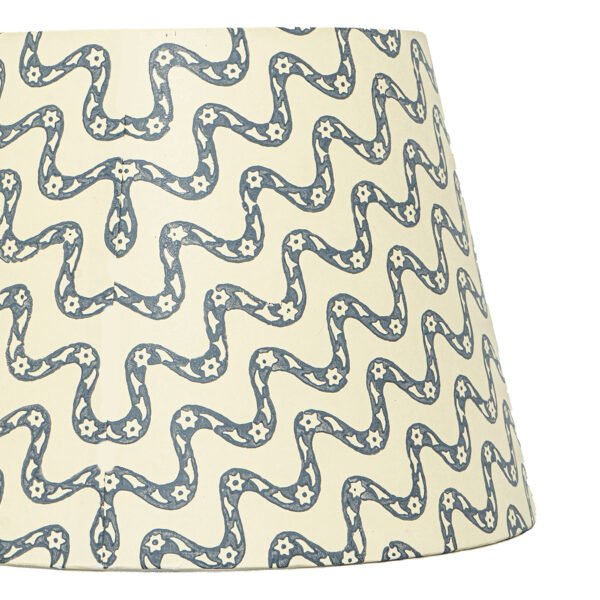 40cm straight empire hardback lampshade in block printed paper - Image 2
