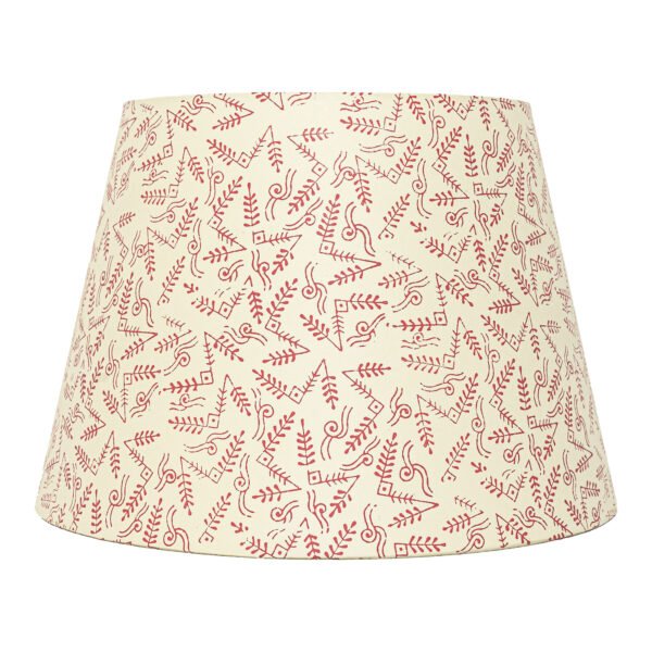 40cm straight empire hardback lampshade in block printed paper - Image 4