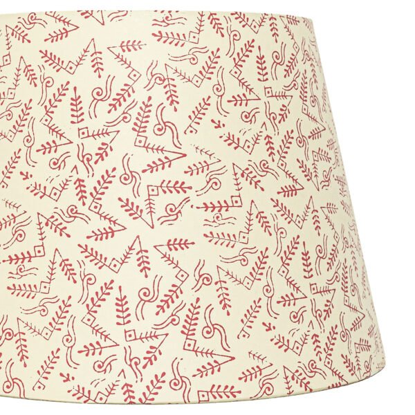 40cm straight empire hardback lampshade in block printed paper - Image 2