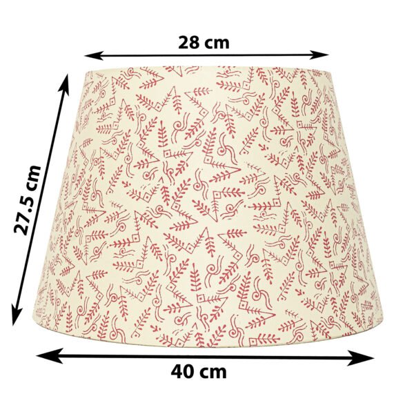 40cm straight empire hardback lampshade in block printed paper - Image 3