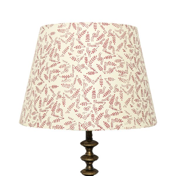 40cm straight empire hardback lampshade in block printed paper - Image 6