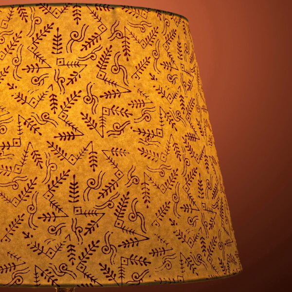 40cm straight empire hardback lampshade in block printed paper - Image 7