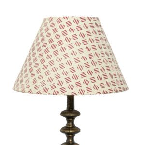 30cm empire hardback lampshade in block printed paper