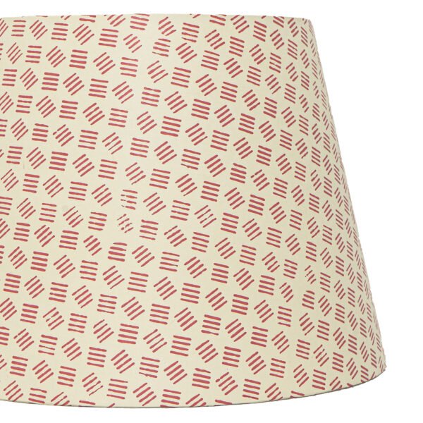 40cm straight empire hardback lampshade in block printed paper - Image 2
