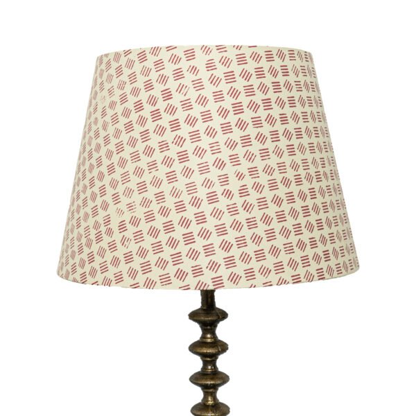 40cm straight empire hardback lampshade in block printed paper - Image 5