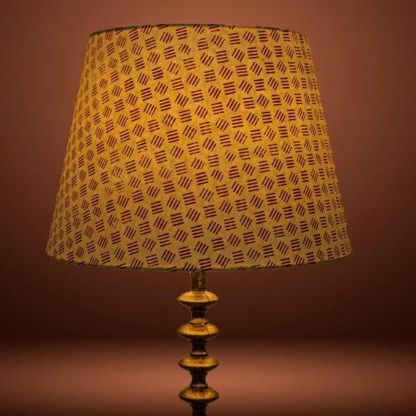 40cm straight empire hardback lampshade in block printed paper - Image 7
