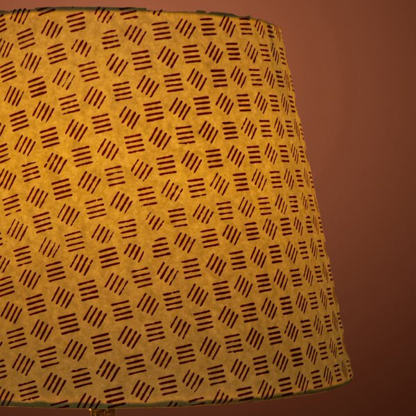 40cm straight empire hardback lampshade in block printed paper - Image 6
